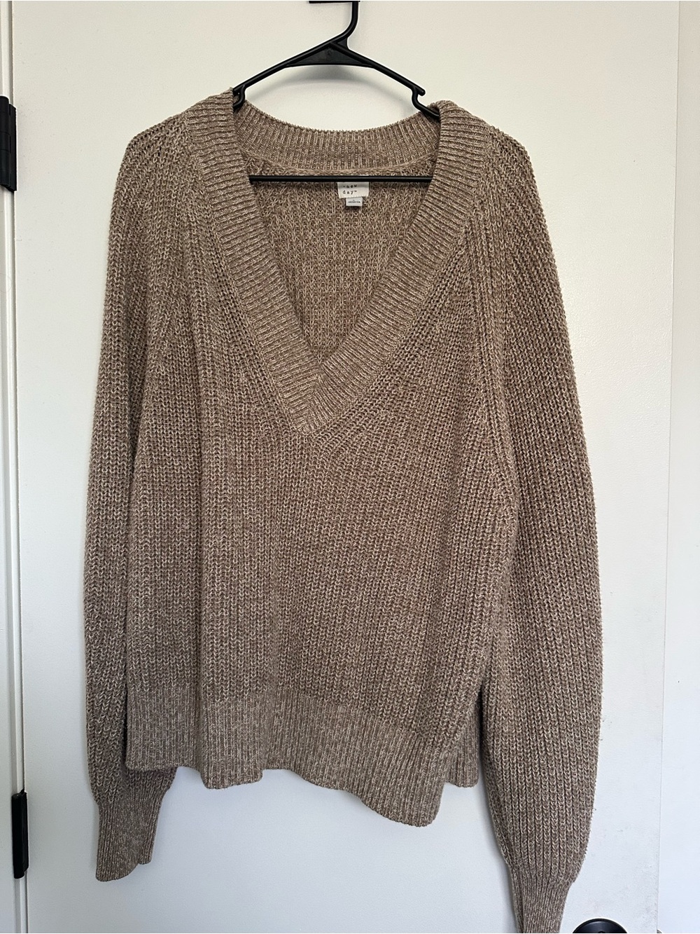 a new day Taupe V-Neck Knit Sweater
